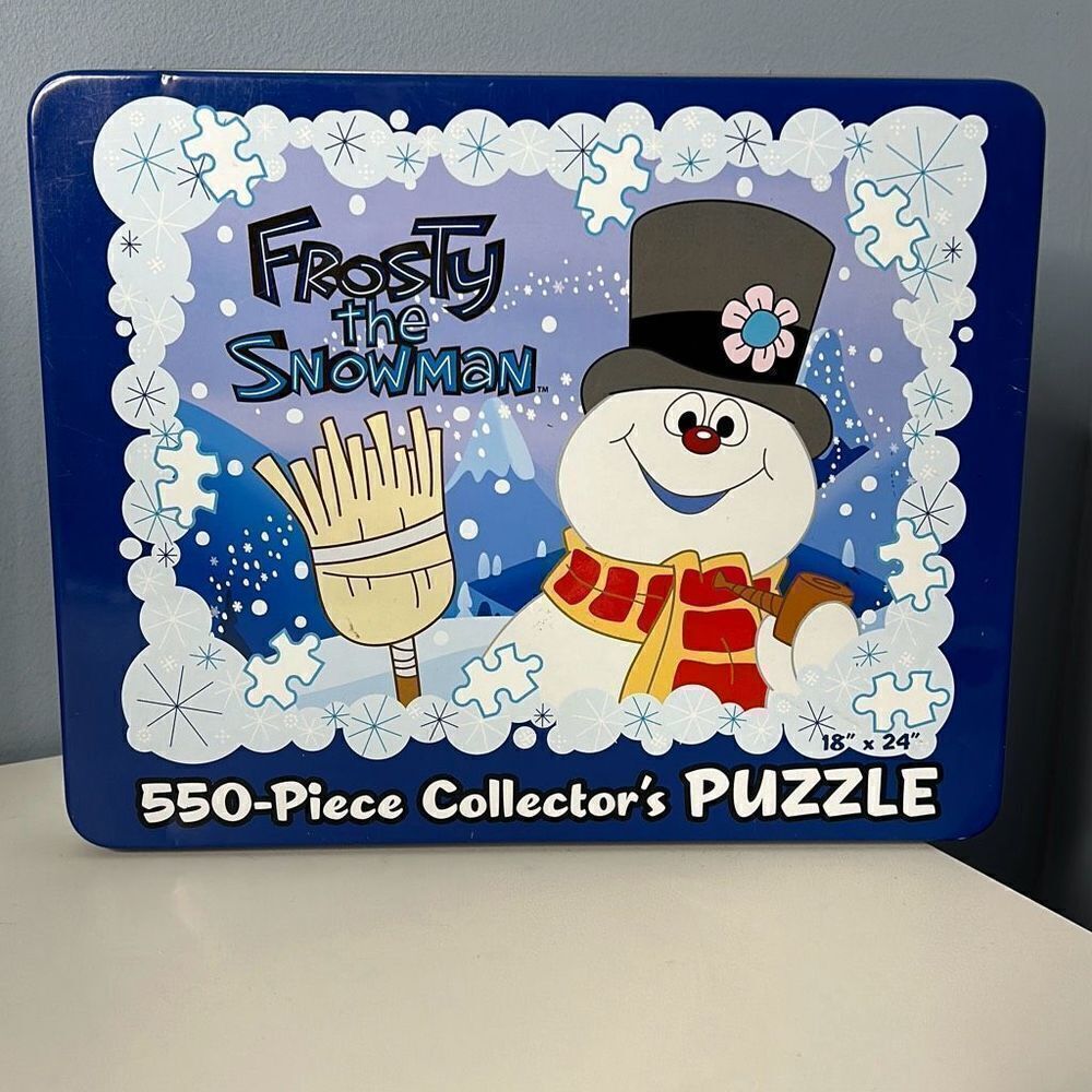 Frosty the Snowman 550 piece Collector’s Puzzle in Tin New